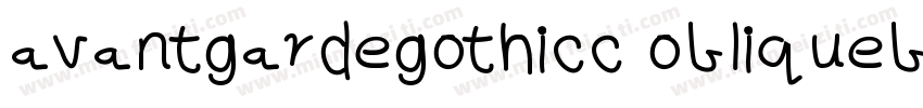avantgardegothicc obliquebold字体转换